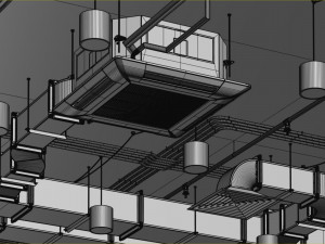 Ventilation system set 01 Modello 3D