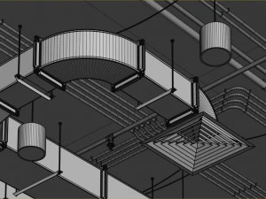 Ventilation system set 01 3D Model