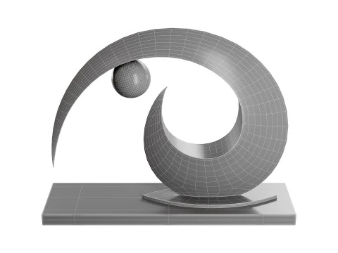 Abstract sculpture by Ben Fasham 3D Model