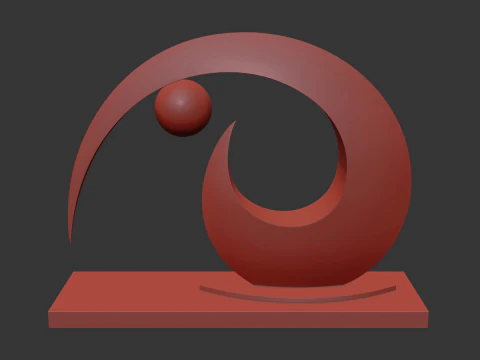 Abstract sculpture by Ben Fasham 3D Model