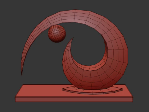 Abstract sculpture by Ben Fasham 3D Model