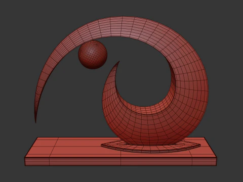 Abstract sculpture by Ben Fasham 3D Model