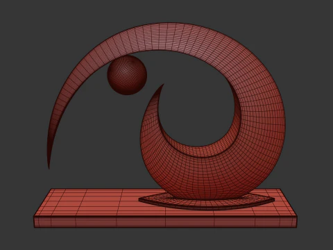 Abstract sculpture by Ben Fasham 3D Model