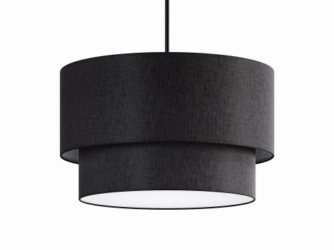 Modern Suspension Dual Drum Fabric Light 3D 模型
