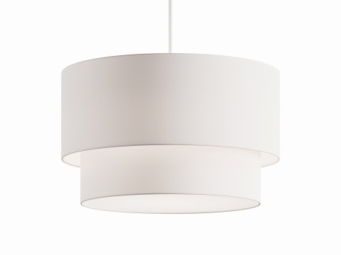 Modern Suspension Dual Drum Fabric Light 3D 模型