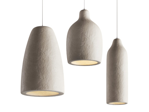 Japanese Style Wabi-sabi Pendant Light by DLSixYi 3D Model