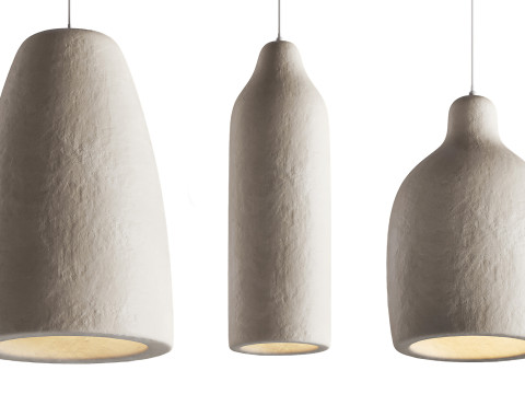 Japanese Style Wabi-sabi Pendant Light by DLSixYi Modello 3D