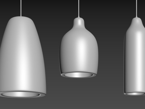 Japanese Style Wabi-sabi Pendant Light by DLSixYi Modello 3D