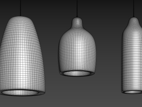 Japanese Style Wabi-sabi Pendant Light by DLSixYi Modello 3D