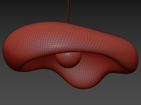 जापानी शैली वाबी-सबी पेंडेंट लाइट 3D मॉडल