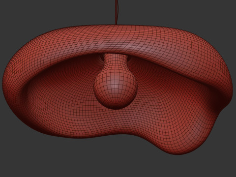 जापानी शैली वाबी-सबी पेंडेंट लाइट 3D मॉडल