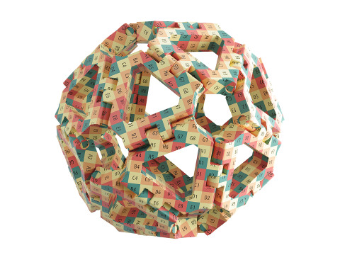 Geometric sculpture Icosahedron 3D-Modell
