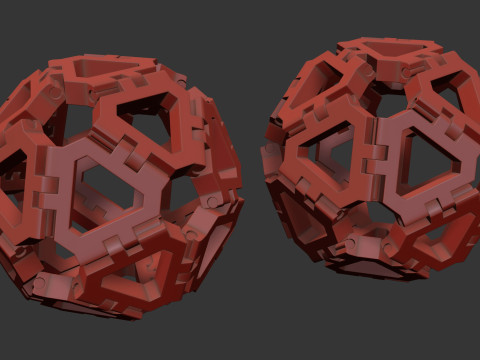Geometric sculpture Icosahedron 3D-Modell