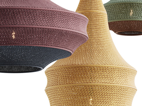 Crochet Pendant Lamp by Hamimi Design Modèle 3D