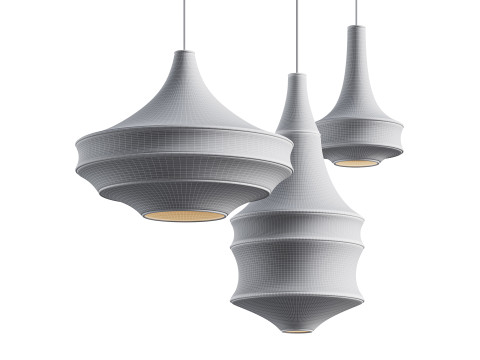 Crochet Pendant Lamp by Hamimi Design Modèle 3D