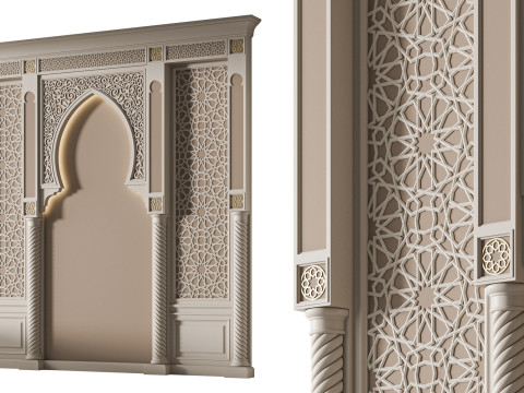 Arch 01 Arabic wall decor 3D Model