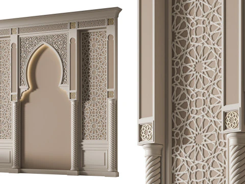 Arch 01 Arabic wall decor 3D Model