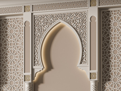 Arch 01 Arabic wall decor 3D Model