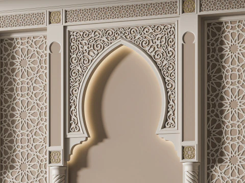 Arch 01 Arabic wall decor 3D Model