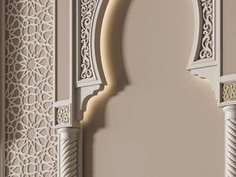 Arch 01 Arabic wall decor 3D Model