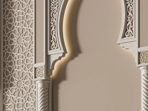 Arch 01 Arabic wall decor 3D Model