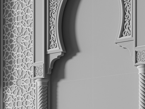 Arch 01 Arabic wall decor 3D Model