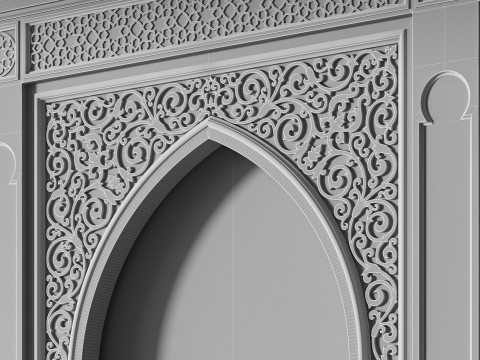 Arch 01 Arabic wall decor 3D Model