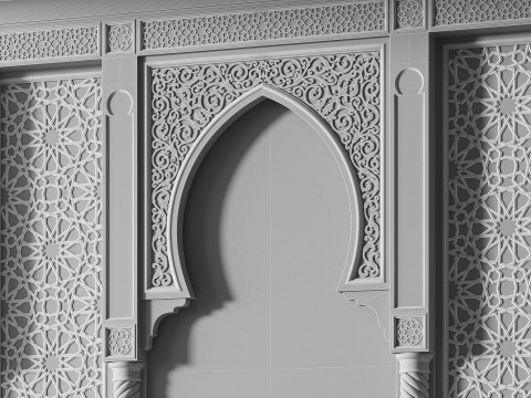 Arch 01 Arabic wall decor 3D Model