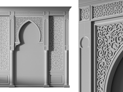 Arch 01 Arabic wall decor 3D Model