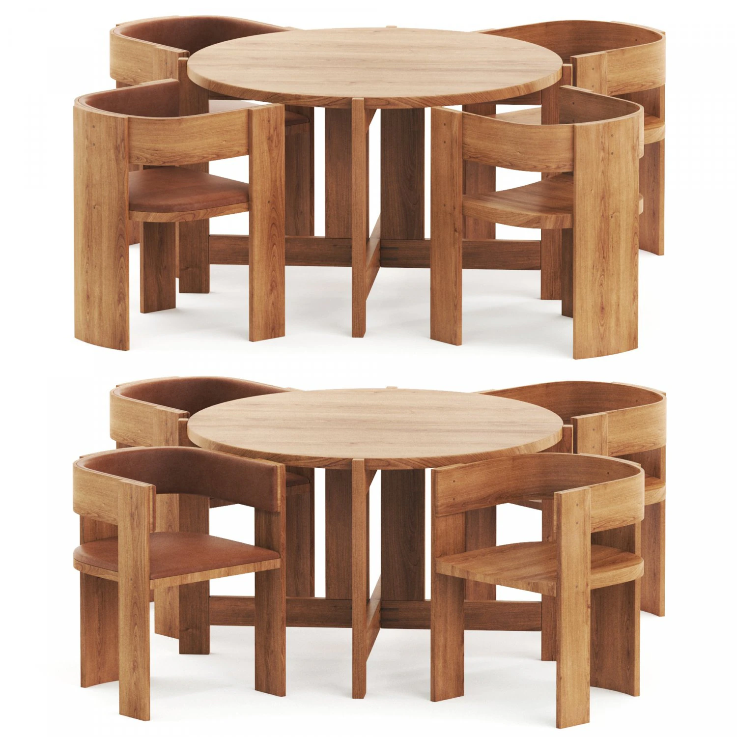 Collector Dining Table and Chairs by Kristina Dam 3D Model .c4d .max .obj .3ds .fbx .stl .blend