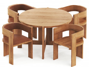 Collector Dining Table and Chairs by Kristina Dam Model 3D