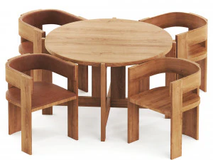 Collector Dining Table and Chairs by Kristina Dam 3D Model