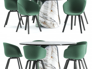 ABOUT A CHAIR AAC 23 chair and PETALO table 3D Model