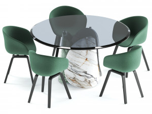 ABOUT A CHAIR AAC 23 chair and PETALO table 3D Модель