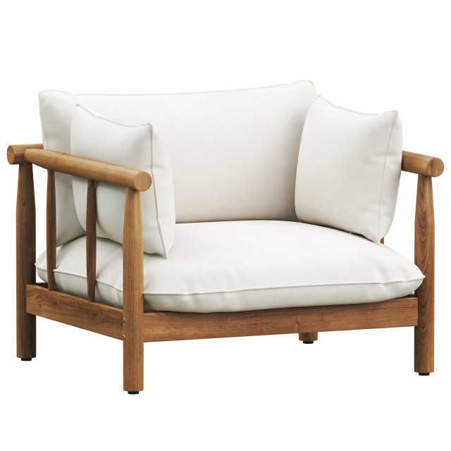 Kave Home Sacova armchair 3D Модель .c4d .max .obj .3ds .fbx .stl .blend