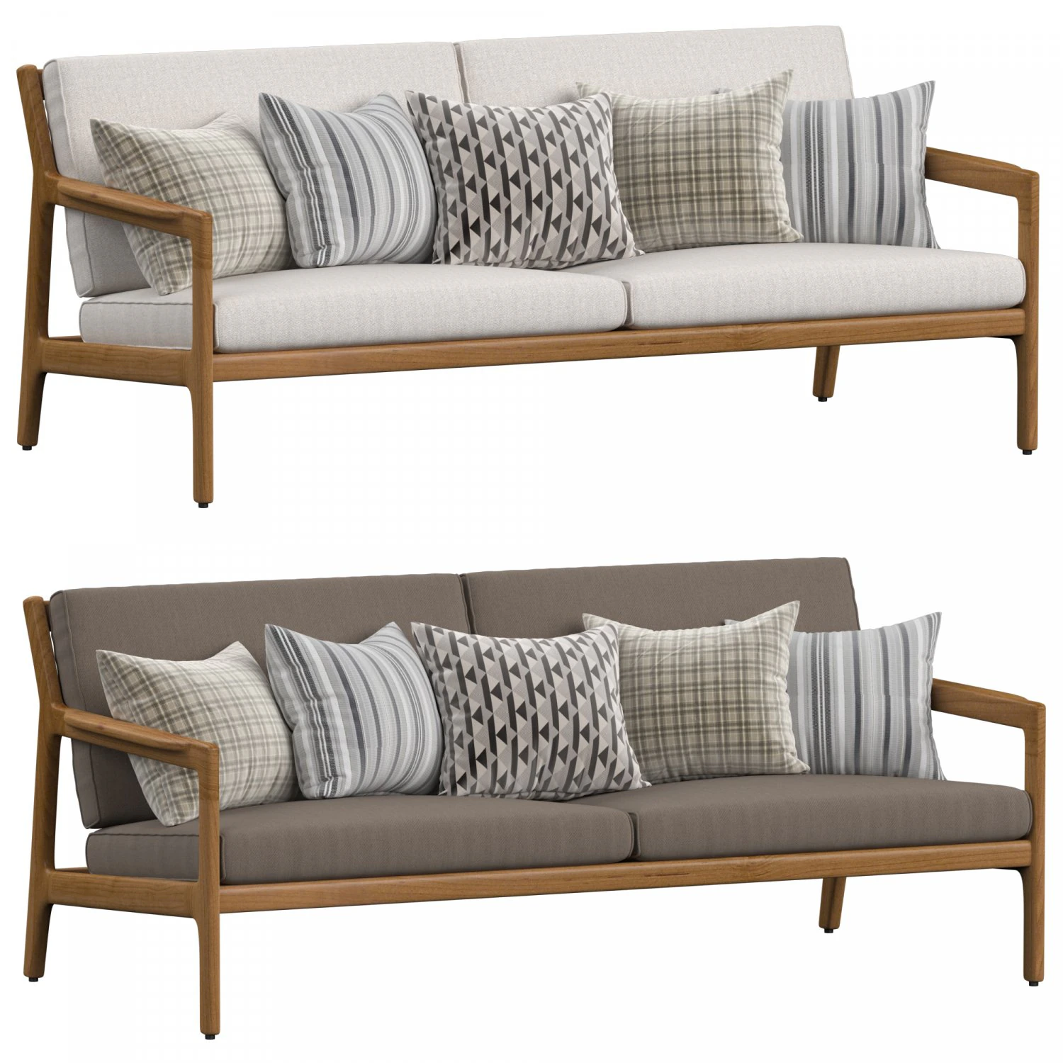TEAK JACK sofa by Ethnicraft 3D Model .c4d .max .obj .3ds .fbx .stl .blend 