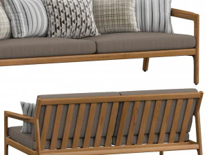 TEAK JACK sofa by Ethnicraft 3D Model