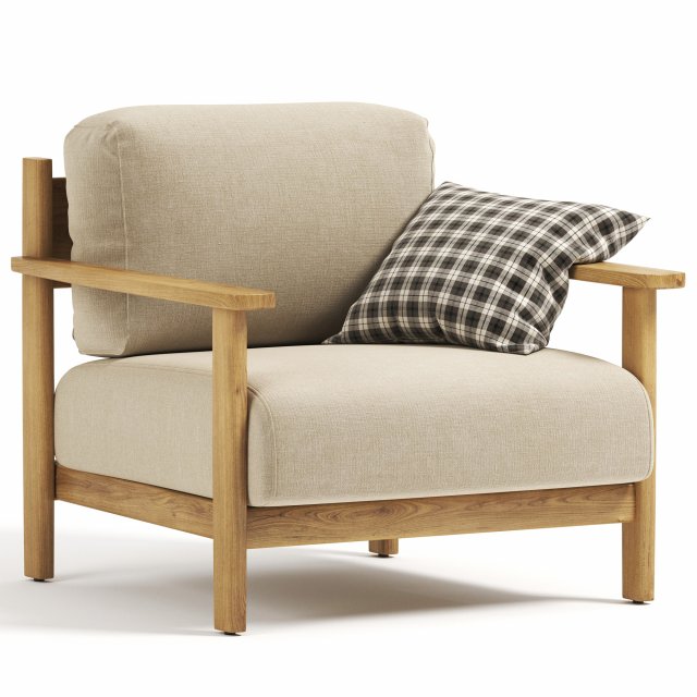 Tirant armchair by Kave Home 3D मॉडल .c4d .max .obj .3ds .fbx .stl .blend 