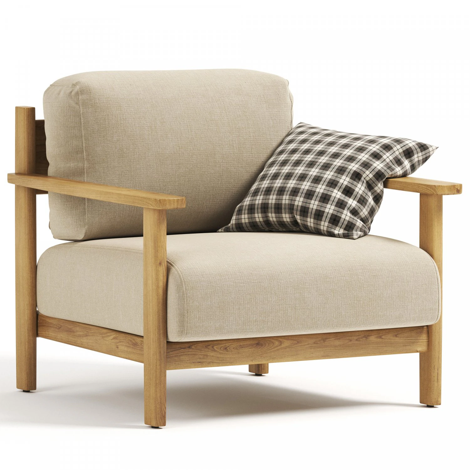 Tirant armchair by Kave Home 3D Model .c4d .max .obj .3ds .fbx .stl .blend 