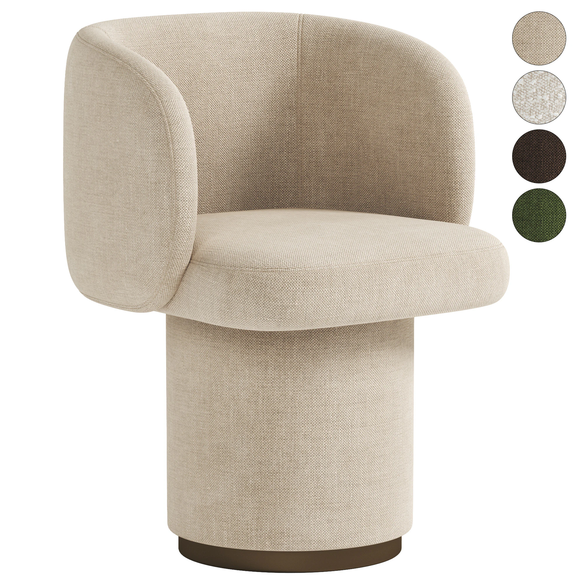 Dining Chair Marly 3D Model .c4d .max .obj .3ds .fbx .stl .blend 