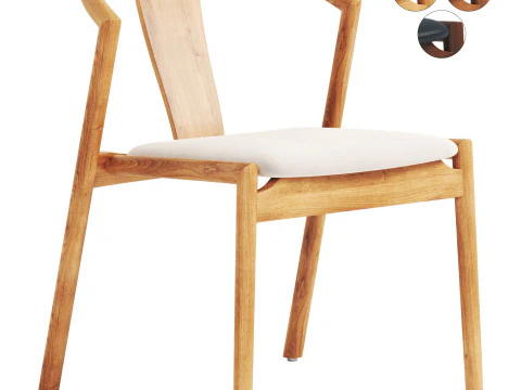 Ambra Upholstered Dining Chair 3D Model