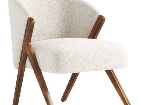 UPHOLSTERED BOUCLE ARMCHAIR ZARA Modelo 3D