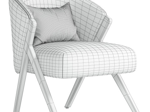 UPHOLSTERED BOUCLE ARMCHAIR ZARA Modelo 3D