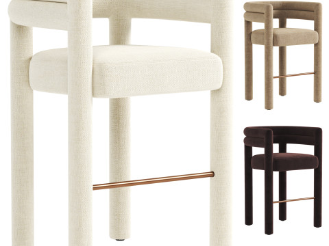 Tacova Bar Counter Stool Florence Cream 3D Модель