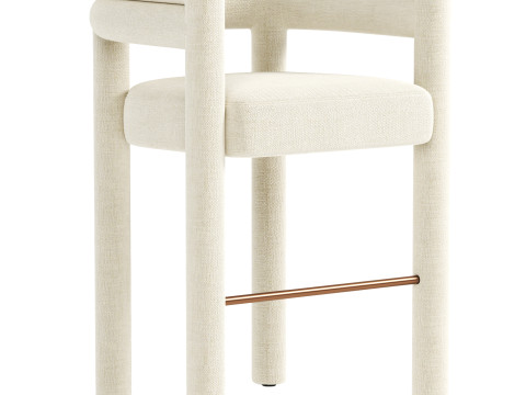 Tacova Bar Counter Stool Florence Cream 3Dモデル