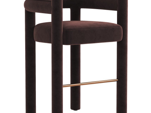 Tacova Bar Counter Stool Florence Cream 3Dモデル