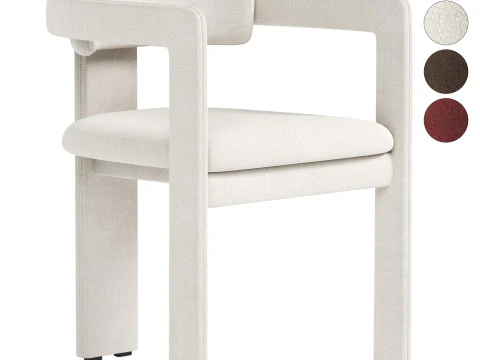 ロダン布張りダイニングチェア 3Dモデル