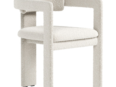Rodin Upholstered Dining chair 3D Model