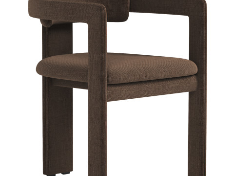 Rodin Upholstered Dining chair 3D Model