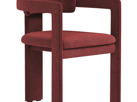 Rodin Upholstered Dining chair 3D Model